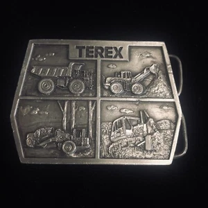 Vintage GM Terex Construction Mining Belt Buckle Heavy Equipment 3” X 2.75” - Picture 1 of 6