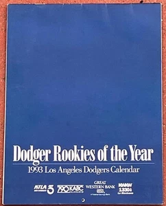 1993 LOS ANGELES DODGERS BÉISBOL NOVATO DEL AÑO CALENDARIO ESTADIO SORTEO - Imagen 1 de 15