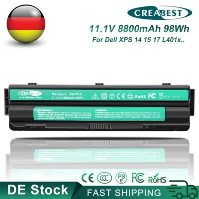 CREABEST Batería 8800mAh 11.1V para Dell XPS 14 15 L401X L501X L502X L701X JWPHF R795X WHXY3