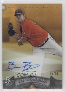 2014 Bowman Platinum Prospects Gold Refractor /50 Bryce Bandilla #AP-BB Auto