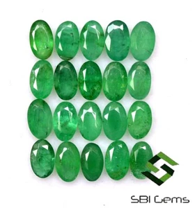 4.47 CTS Natural Emerald Oval Cut 5x3 mm Lot 20 Pcs Calibrated Loose Gemstones - Picture 1 of 5