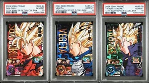 PSA10 Dragon Ball Heroes Promo ABS-24/27/30 Son Goku Vegeta Trunks 13th ANV - Picture 1 of 2