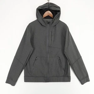 Lululemon City Sweat Zip Hoodie Mens Large Black Gray Heather Pullover Pockets - Picture 1 of 6