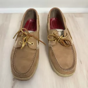 Sperry Top-Sider Bootsschuhe Leder hellbraun goldene Akzente Damengröße 8,5 - Bild 1 von 8