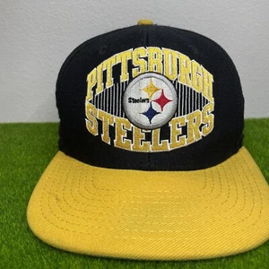 Pittsburgh Steelers Reebok Hat Cap Snapback Spell Out Vintage Football NFL  Rare - Picture 1 of 7