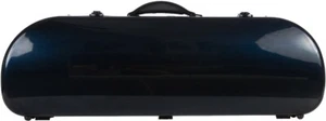 UK Half moon violin case Fiberglass Street 4/4 M-case Navy Blue - Picture 1 of 12