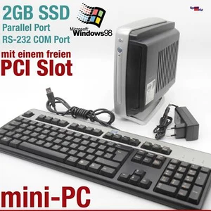 HP MINI-COMPUTER PC WINDOWS 98 OLD DOS GAMES SSD RS-232 PARALLEL PCI SLOT FREI - Picture 1 of 10