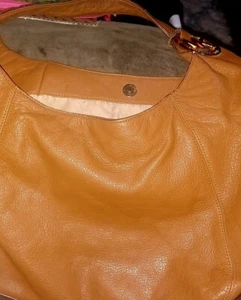 Michael Kors Fulton Hobo Shoulderbag Luggage Brown & Gold pebbled leather Tote - Picture 1 of 9