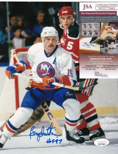 BRYAN TROTTIER NEW YORK ISLANDERS HOF 1997 JSA AUTHENTICATED SIGNED 8X10 - Picture 1 of 1