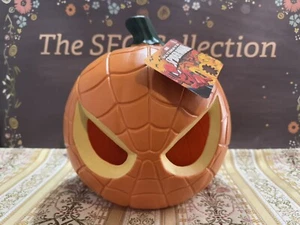 Marvel 2012 Spiderman Light Up Jack-O-Lantern Pumpkin Halloween Decor NWT - Picture 1 of 16