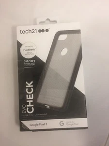 NEW Tech21 Evo Check Case for Google Pixel 2 Grey FlexShock Protection - Picture 1 of 2