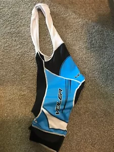 Men’s XS Cycling Bibshorts Blue Black USA Made Spin, Bike, Padded, Voler - Picture 1 of 2