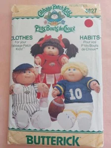 Patrón de ropa vintage parche de repollo para niños Butterick 6827 sin cortar - Imagen 1 de 2