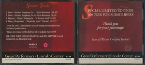 Great Performers at Lincoln Center 97-98 Season Sampler Limited Edition CD - Picture 1 of 1