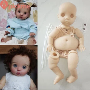 Kit bambola Peeka Reborn parte non verniciata 16 pollici con panno corpo occhi pancia stampo vuoto - Foto 1 di 7