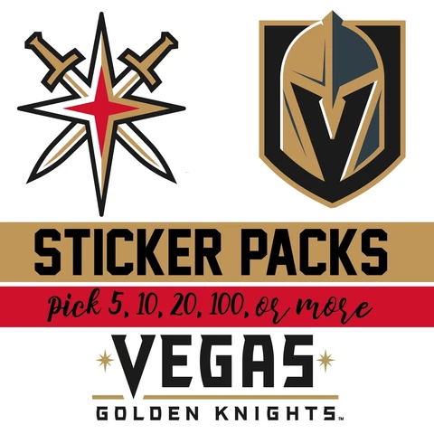 Vegas Golden Knights Decal: Pick 1, 5, 10, 20, etc :Helmet, Swords, Illustration Cover