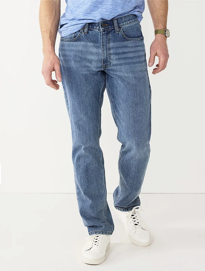 Mens Sonoma Everyday Jean Regular Fit - Big & Tall Size 50x30 Medium Stone