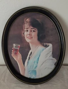 ANTIQUE RETRO 1923 COCA COLA OVAL TIN SERVING TRAY 15X12.5" MADE IN USA 1981 - Picture 1 of 10