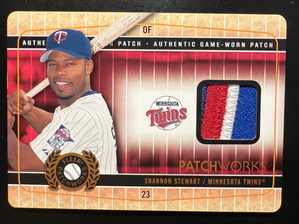2005 Fleer Patchworks Patch Die Cut #SS Shannon Stewart #'d 34/49 Twins - Image 1 of 2