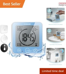 Digital Waterproof Bathroom Kitchen Wall Clock Timer Touch Screen LCD Alarm - Picture 1 of 10