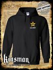 US Army New Logo Crest Hoodie - United States of America USA Military Licensed