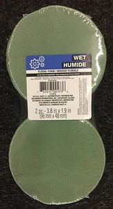 FLORAL SUPPORT GREEN FOAM ARRANGER ROUNDS - NEW (4" W X 2" H) FREE SHIPPING!!! - Picture 1 of 3