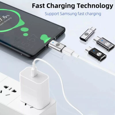 Adaptateur Usb-C Mâle Vers Ios Femelle 35W + Lanière Pour Iphone 15 Pro Max / - Photo 1/4