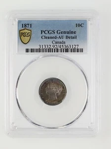 1871 10 Cents SEE PHOTOS IN DESCRIPTION PCGS AU Details (A PQ COIN) - Picture 1 of 4