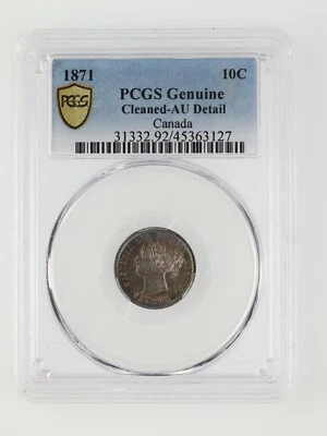 1871 10 Cents SEE PHOTOS IN DESCRIPTION PCGS AU Details (A PQ COIN) - Image 1 of 4