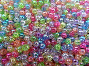 Lot of 250 Multicolored Acrylic Pearl Beads Ø 4 mm - Jewelry Making - Picture 1 of 1