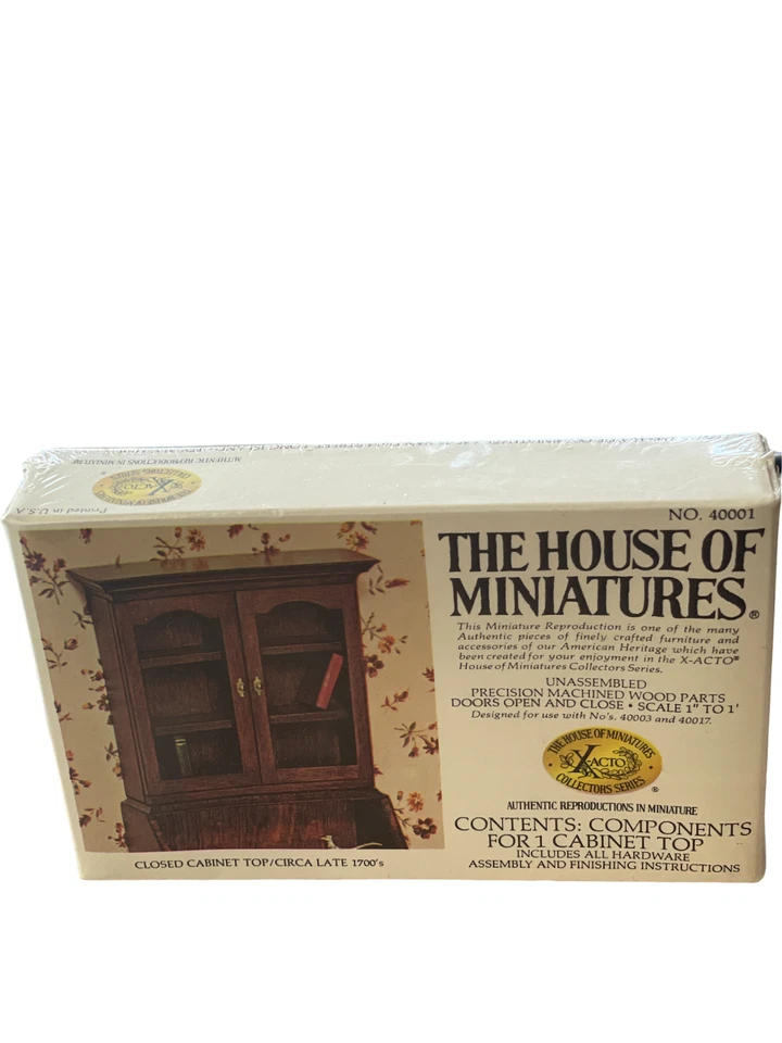 The House Of Miniatures封闭柜上衣1:12娃娃屋套件40001全新未拆封 — 第 1/1 张图片