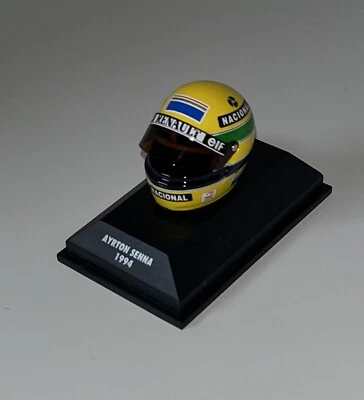Minichamps 1:8 Mini Helmet F1 Helmet Casque Senna 1994 Ayrton Senna Collection - Photo 1/4