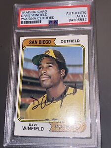 Dave Winfield RC auto 1974 Topps PSA certified autograph