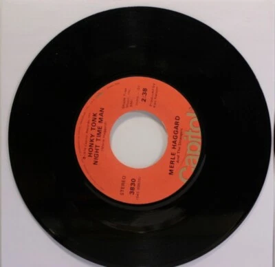 3 45 rpm Lot Merle Haggard Honky Tonk Night Time Man, Daddy Frank & Grandma Harp Foto 1 de 4