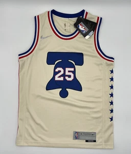 NIKE Philadelphia 76ers #25 Simmons Earned Edition Swingman NBA Jersey Youth M - Picture 1 of 11