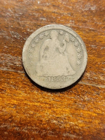 1853 Seated Liberty Dime 10c Arrows Ungraded Choice 90% Silver US Coin Cover