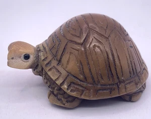 Japanese Netsuke Stone Turtle Hand Carved Signed - Picture 1 of 6