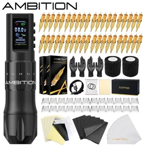 Máquina de Tatuaje Inalámbrica Pluma 7 Tiempos Ajustables Motor Sin Núcleo 1600mAh Kit Completo - Imagen 1 de 6