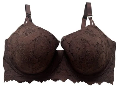 Sujetador de encaje de vieira marrón 40D con aros Aerie Real Power Plunge Foto 1 de 4