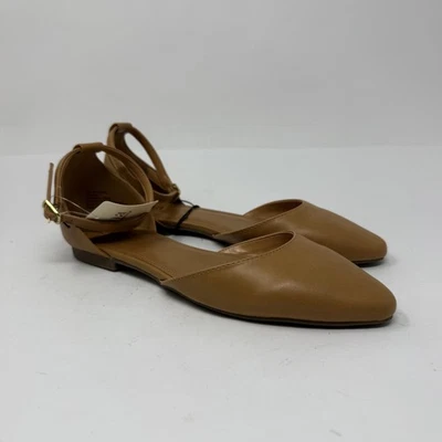 A.N.A Daraell Shoes Womens Size 9 Medium Tan Ballet Flats Ankle Strap New Tags - Image 1 of 4