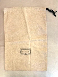 GUCCI LOGO BOLSA PARA EL POLVO VIAJE, ALMACENAMIENTO, ZAPATOS, BOLSO DE MANO - TOSTADO, 17.5"H x 11.5"W - NUEVO - Imagen 1 de 7
