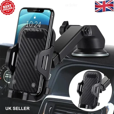Universal Car Mobile Phone Holder 360° Windscreen Dashboard GPS Stand Cradle UK - Image 1 of 4