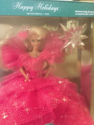 Винтажная рождественская Барби Happy Holidays специальное издание 1990 No4098 Mattel - Изображение 1 из 4