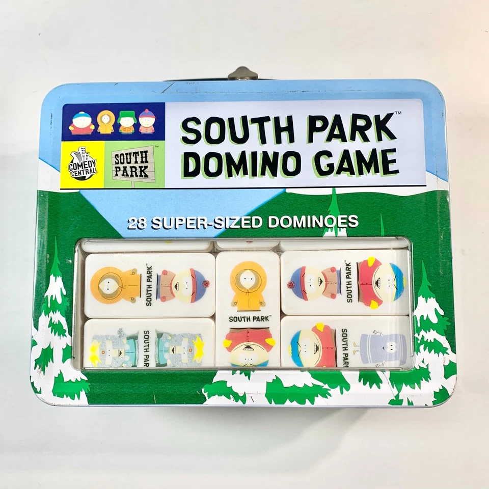 South Park Domino Game - 28 Super-Sized Dominoes With Tin Case - Image 1 of 4