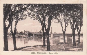 05504) CARTOLINA CASALE MONFERRATO PONTE PO ANIMATA RETI PESCA ALESSANDRIA - Picture 1 of 2