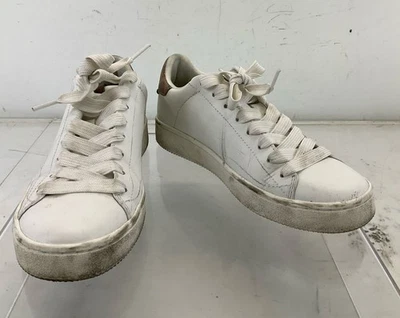 Coach C101 White Khaki Leather Low Top Sneakers 7.5B - Image 1 of 4