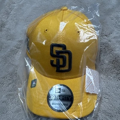 Gorra de entrenamiento de primavera 2025 de los Padres de San Diego mediana-grande New Era 39thirty en el campo Foto 1 de 4