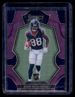 2022 Panini Select JOHN METCHIE III Premier Level Purple Prizm 1/75 RC #141 - Image 1 of 2