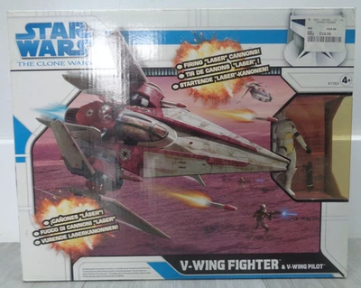 Star Wars Clone Wars V-Wing Star Fighter Hasbro Sealed RARE - Image 1 of 4