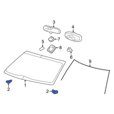 For Ford F-150 2004-2014 Ford 9L3Z14030A12A Windshield Spacer Foto 1 de 3
